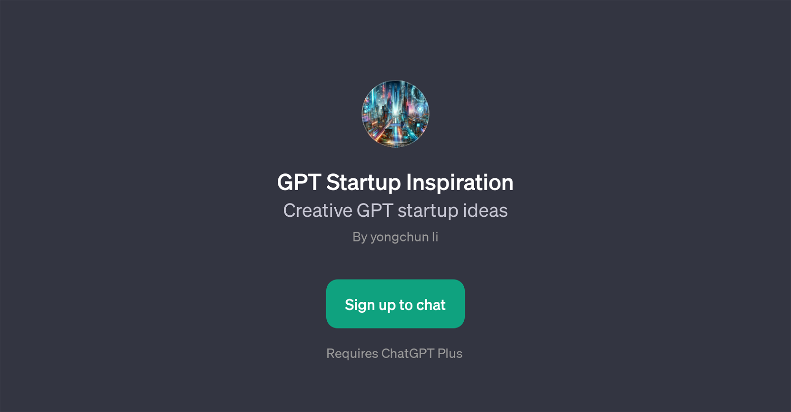 GPT Startup Inspiration website