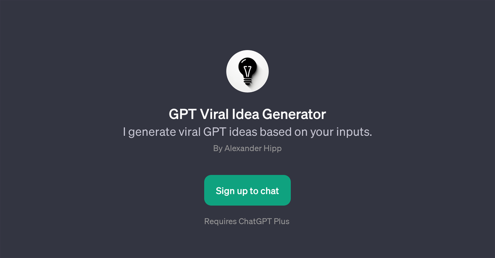 GPT Viral Idea Generator website