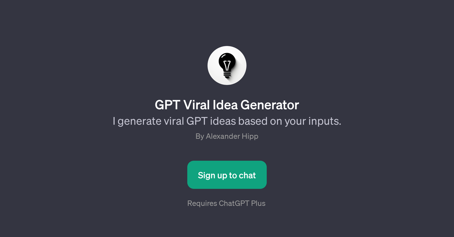 GPT Viral Idea Generator website