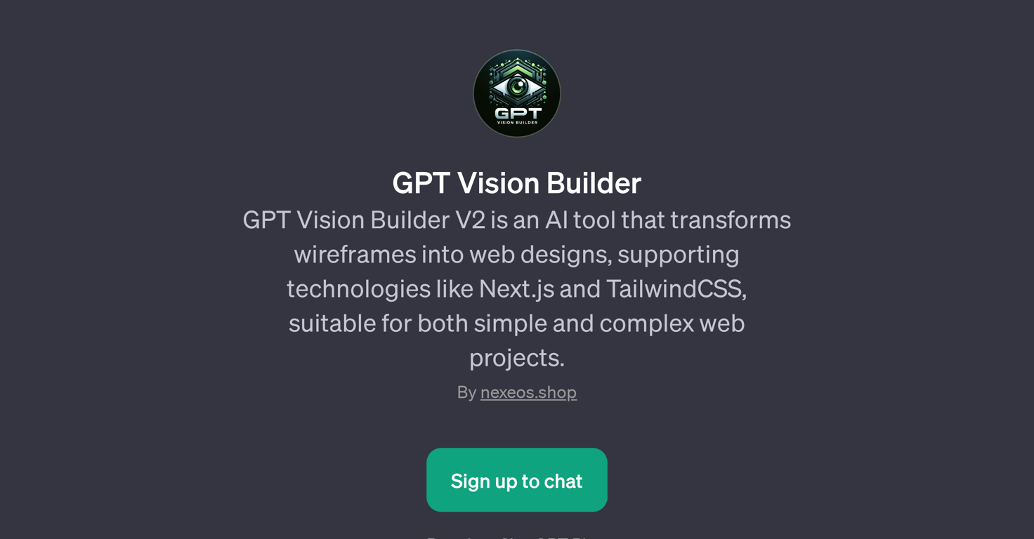 GPT Vision Builder website