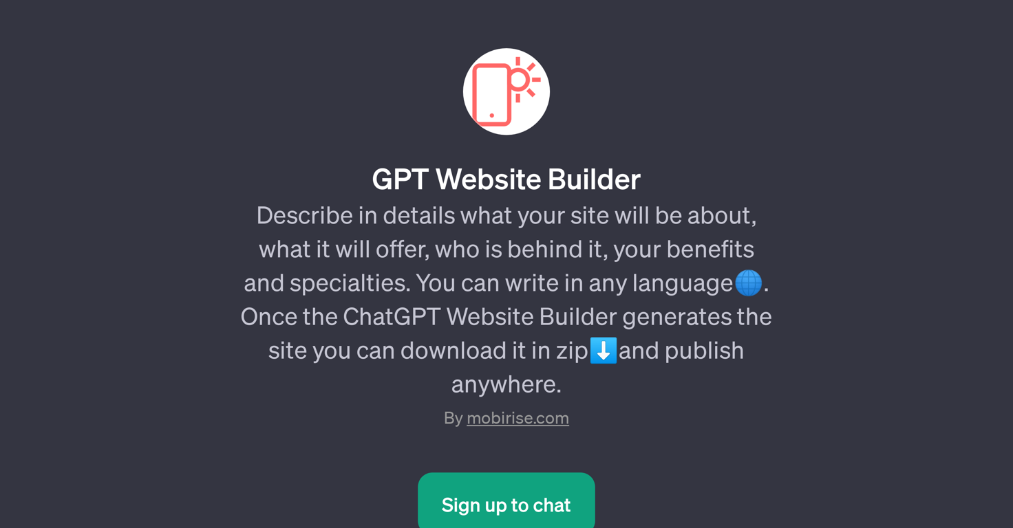 GPT Website Builder website