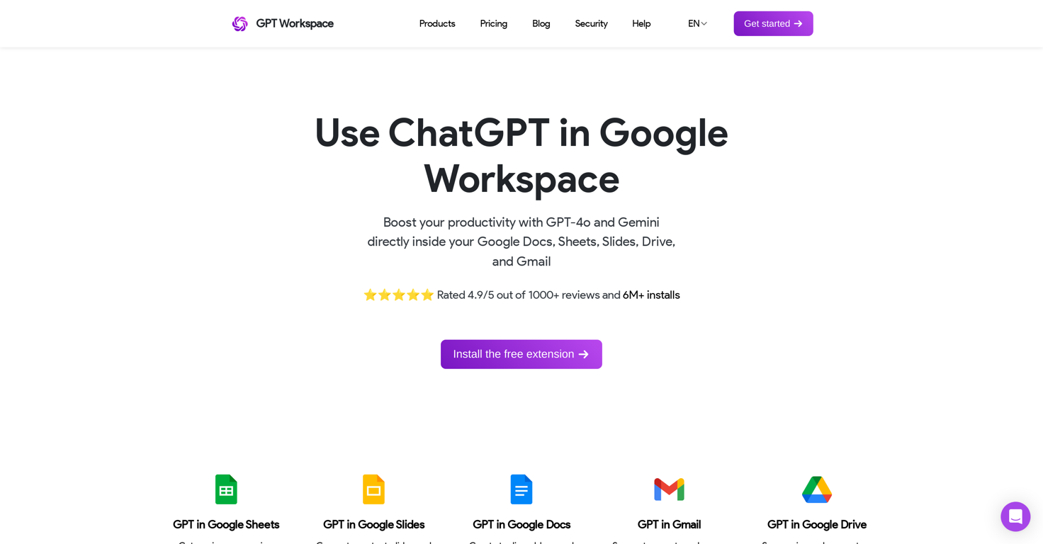 GPT Workspace website