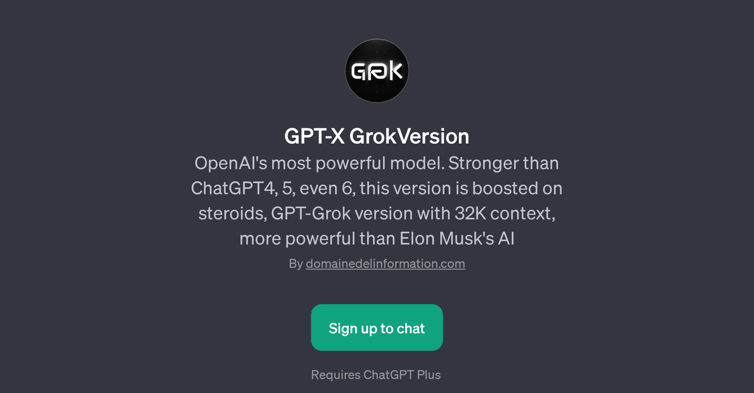 GPT-X GrokVersion website