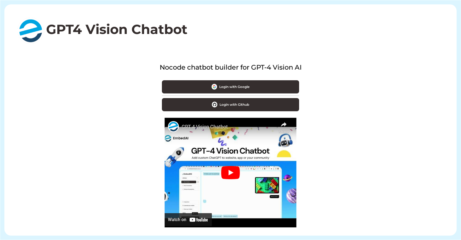 GPT4 Vision Chatbot website