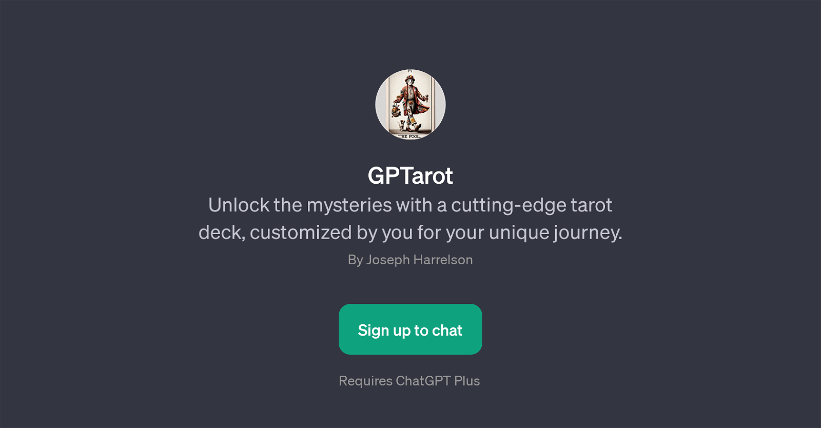 GPTarot website