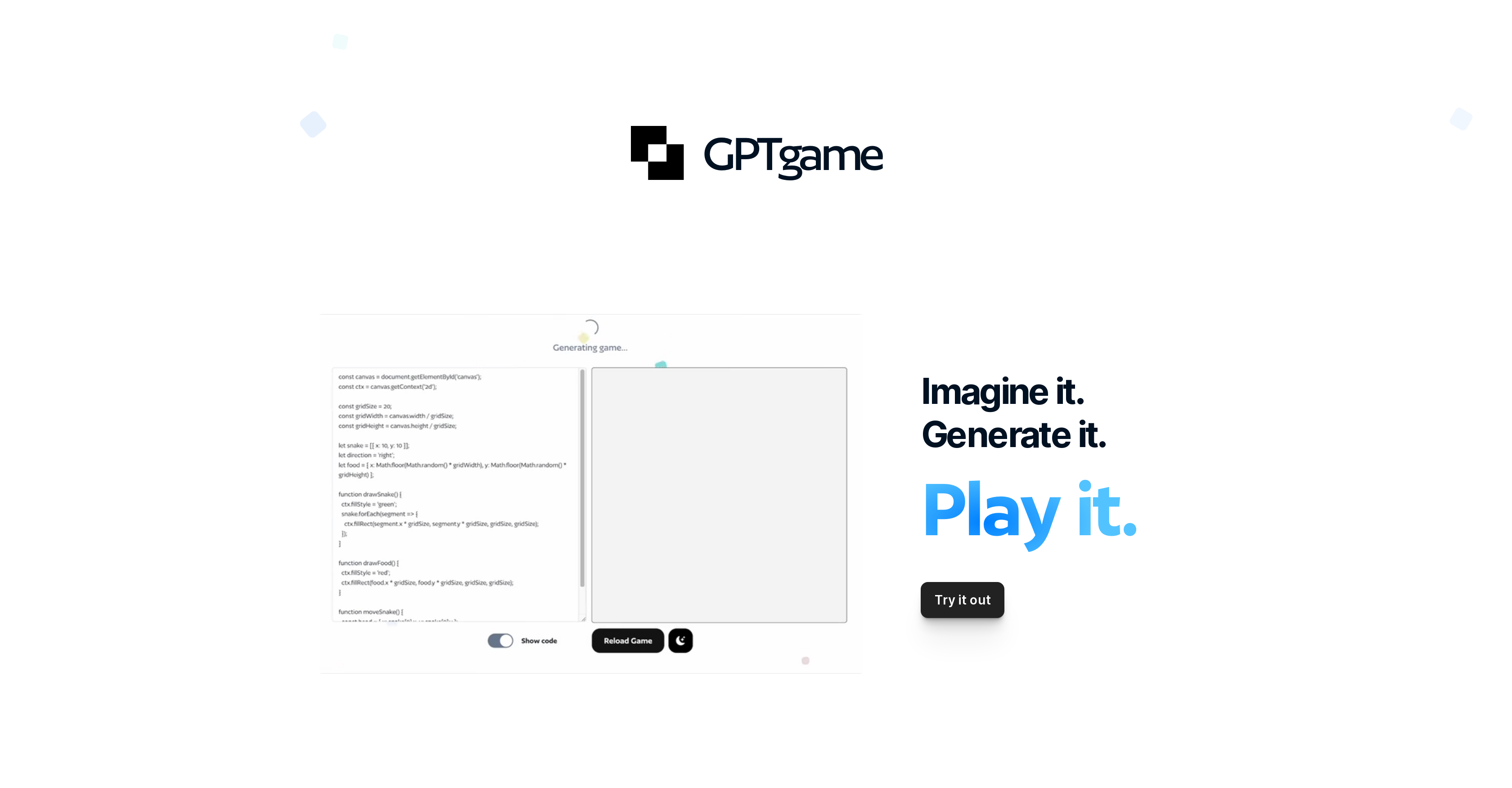 GPTGame website