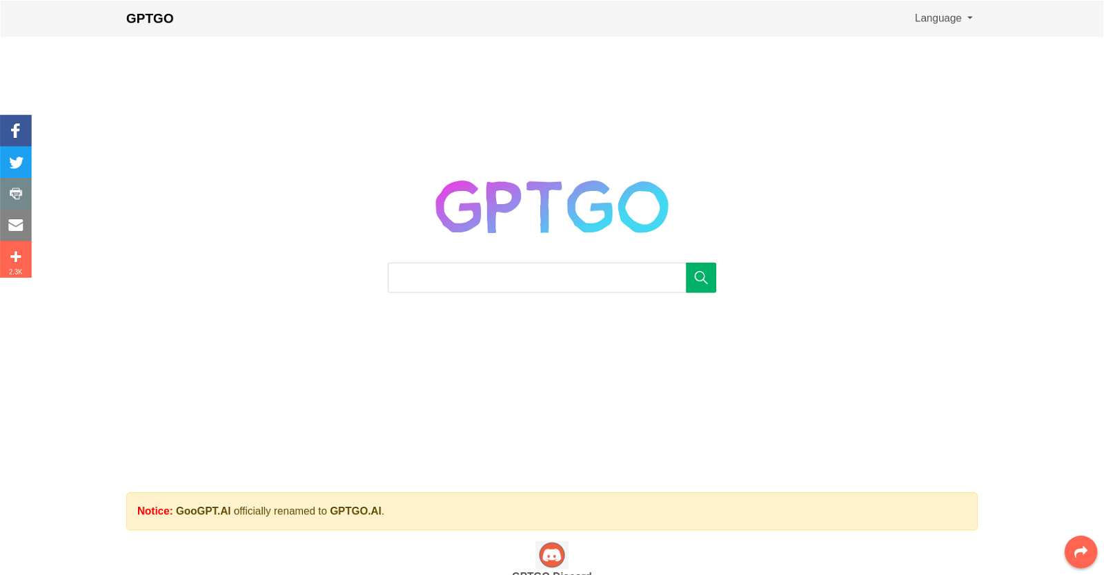 GPTGO website