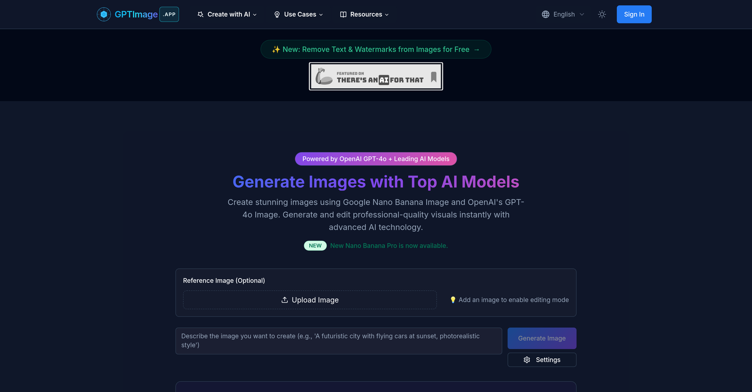 GPTImage.app website
