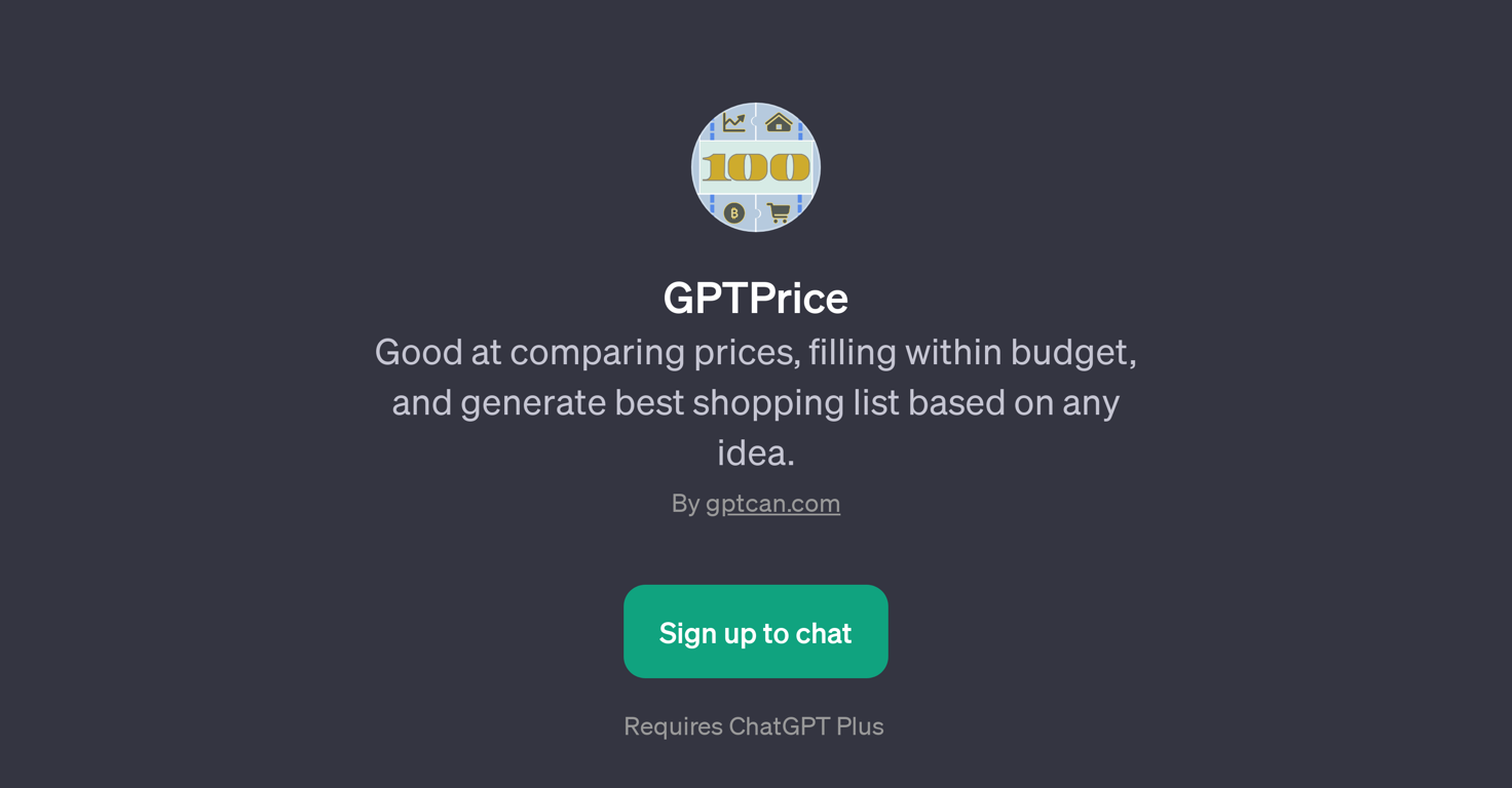 GPTPrice website