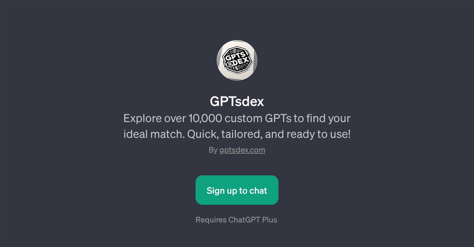 GPTsdex website
