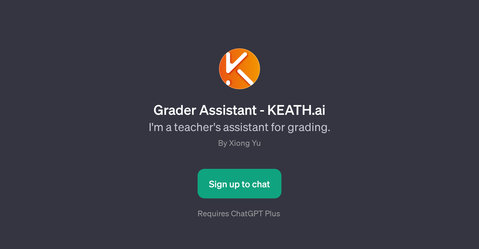 Grader Assistant - KEATH.ai website