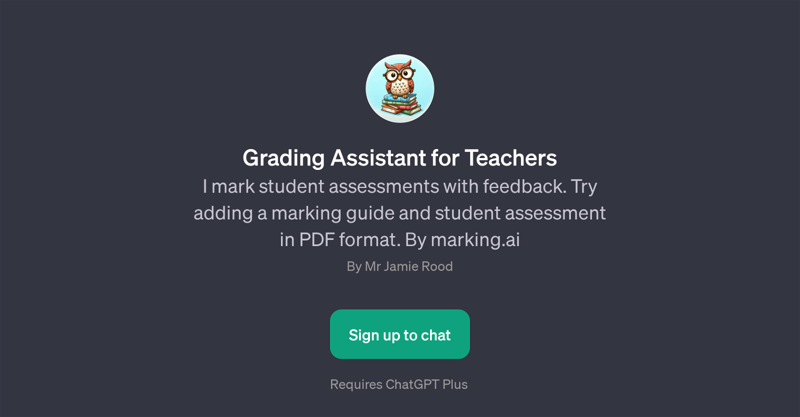 Grading Assistant for Teachers website