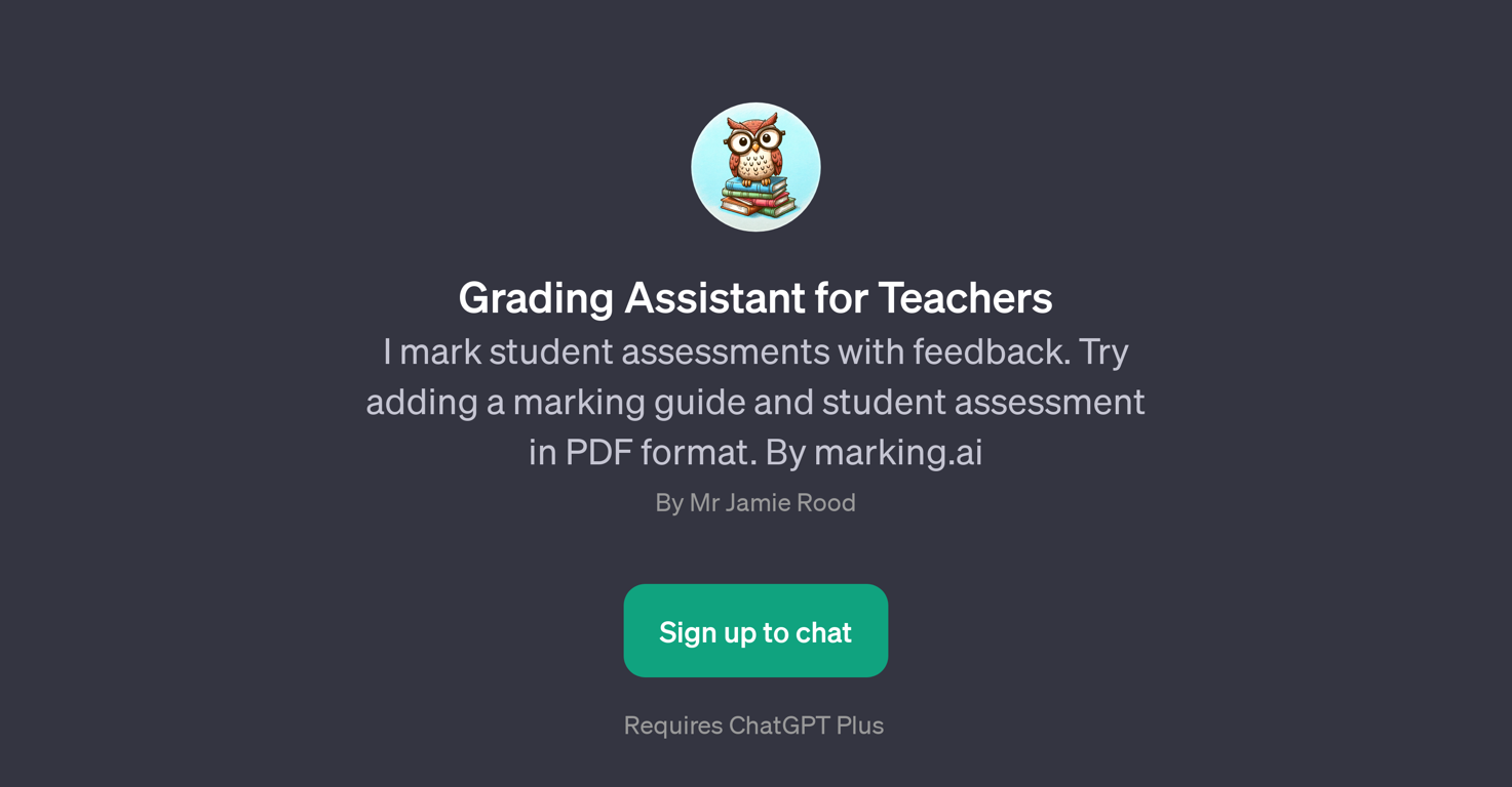 Grading Assistant for Teachers website