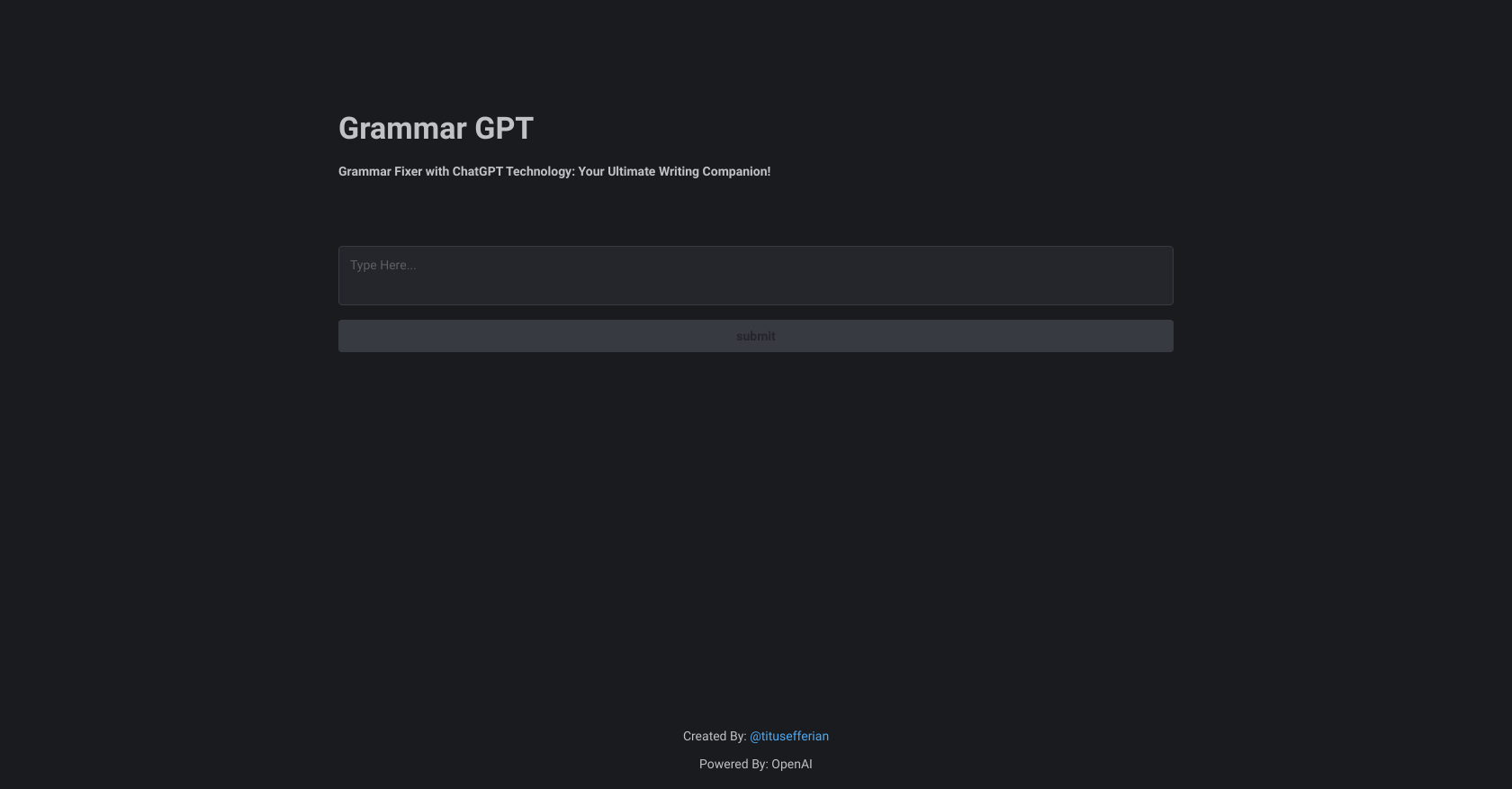 Grammar-GPT website