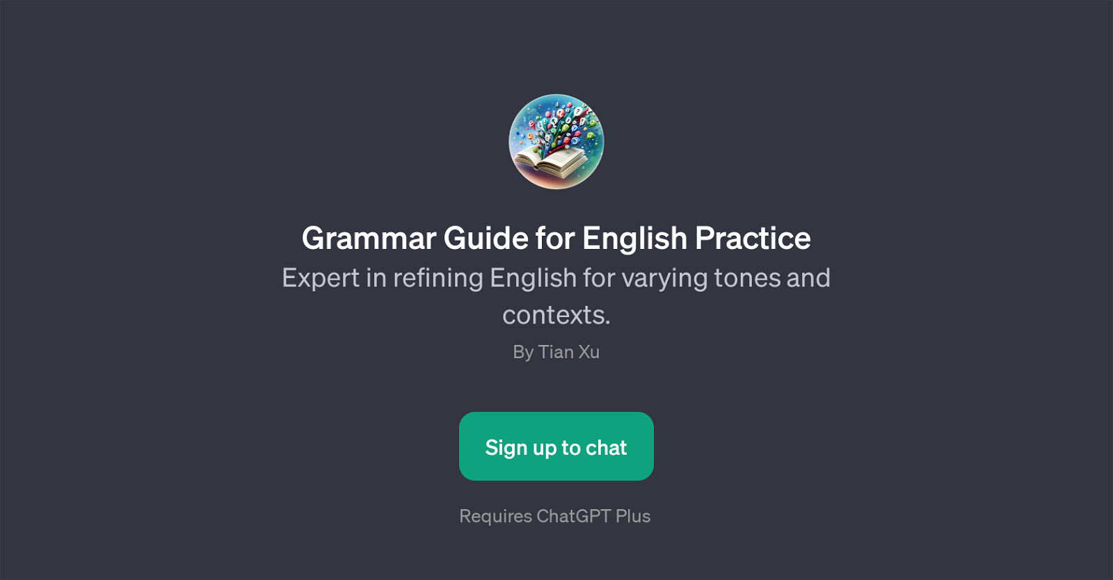 Grammar Guide for English Practice GPT website