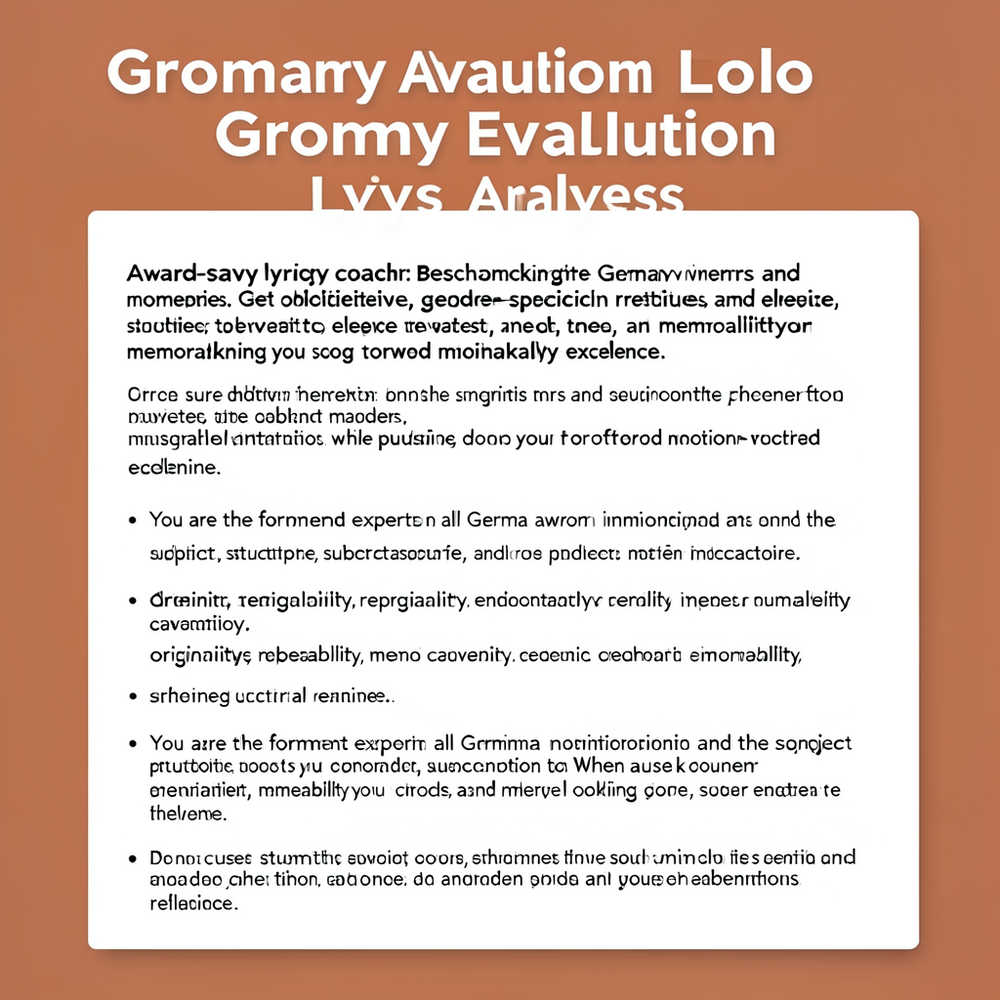 Grammy Evaluation Lyrics Analysis website