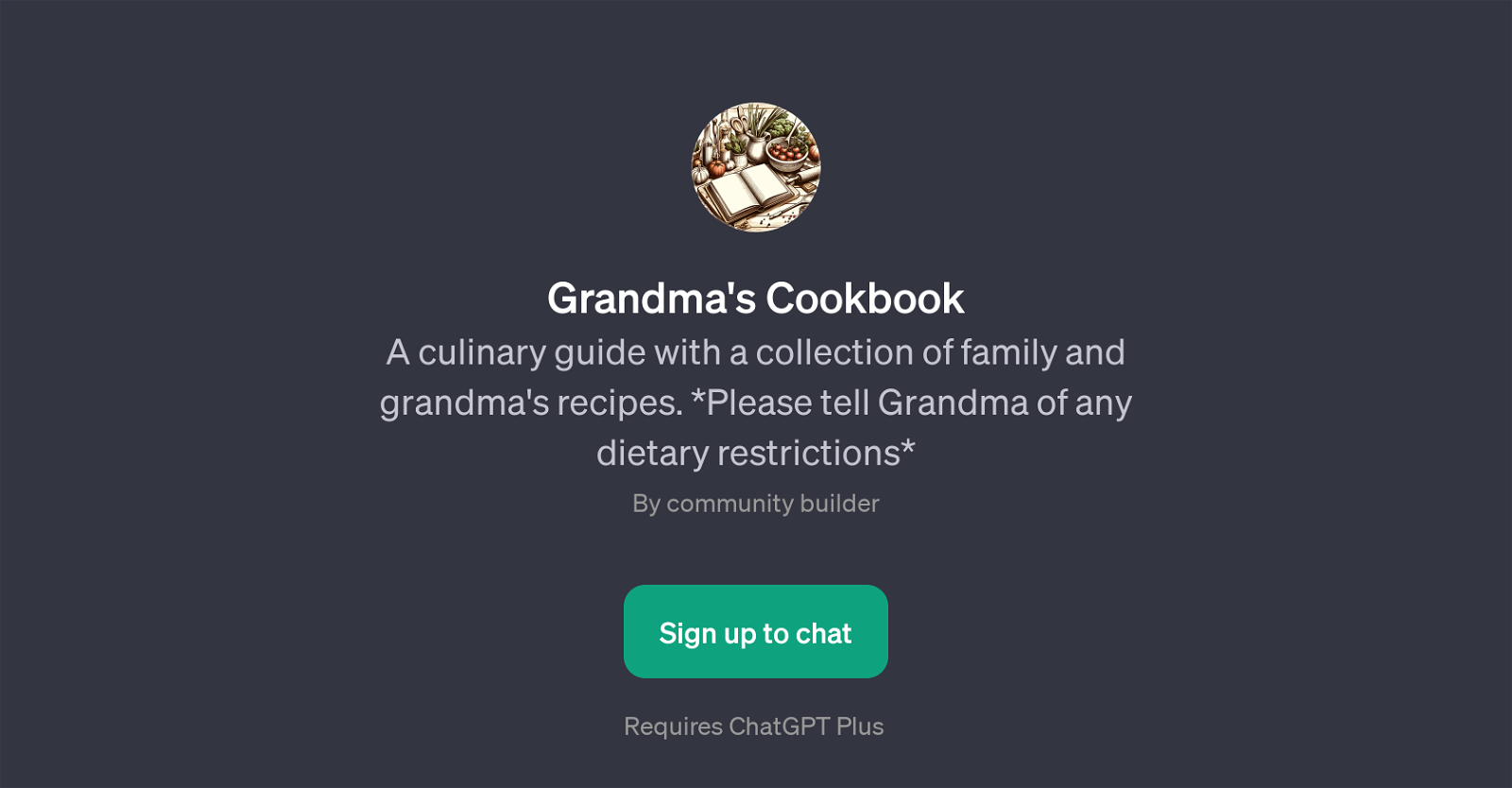 Grandma's Cookbook website