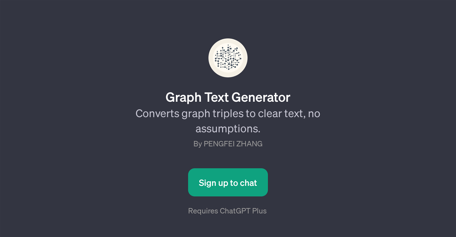 Graph Text Generator website