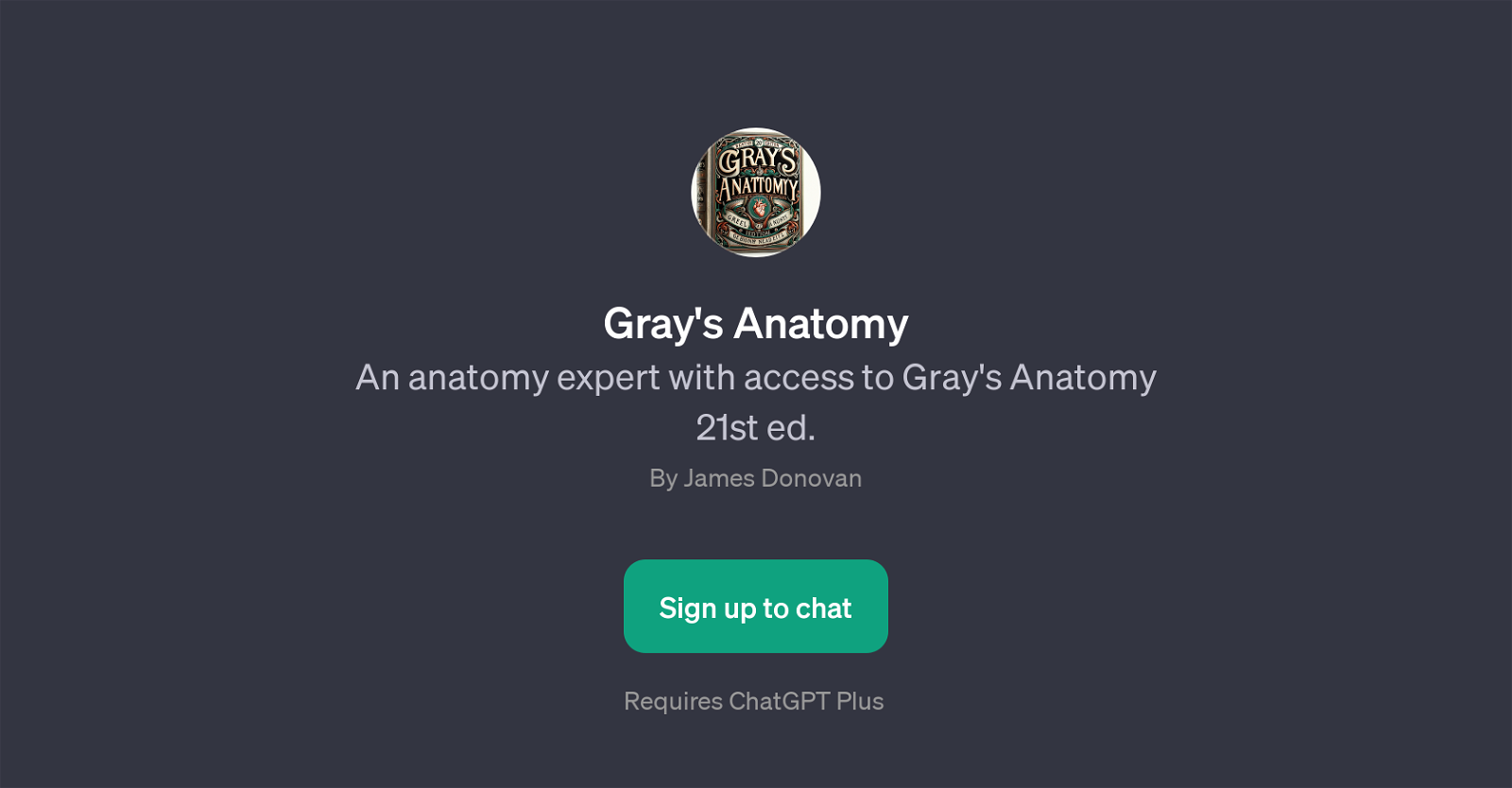 Gray's Anatomy GPT website