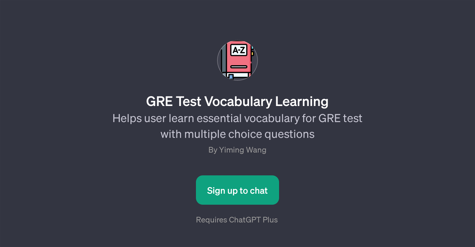 GRE Test Vocabulary Learning GPT website