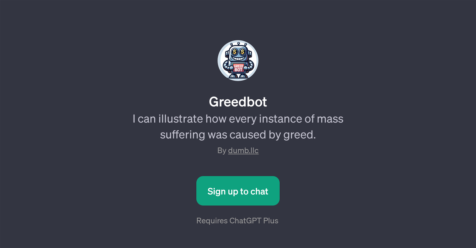 Greedbot website