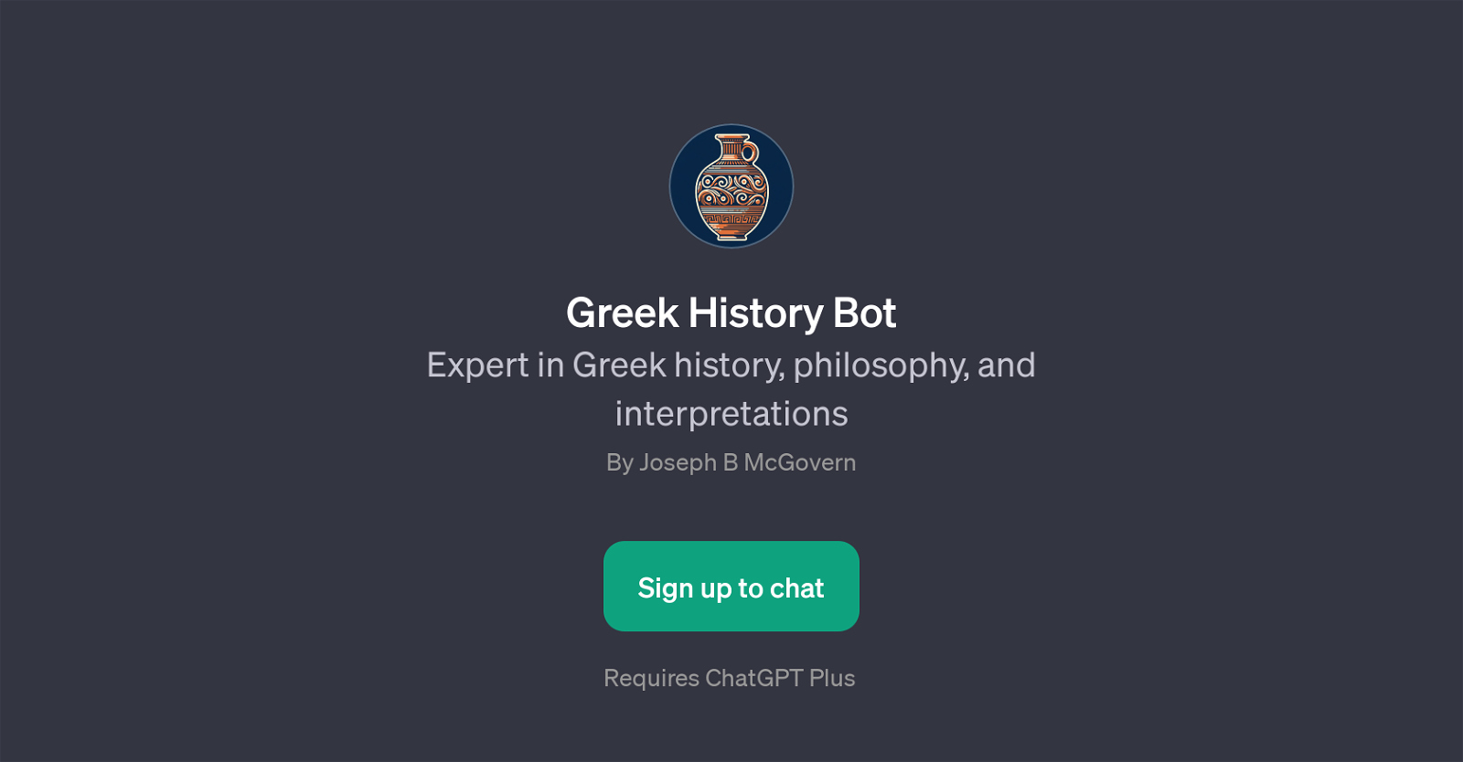 Greek History Bot website