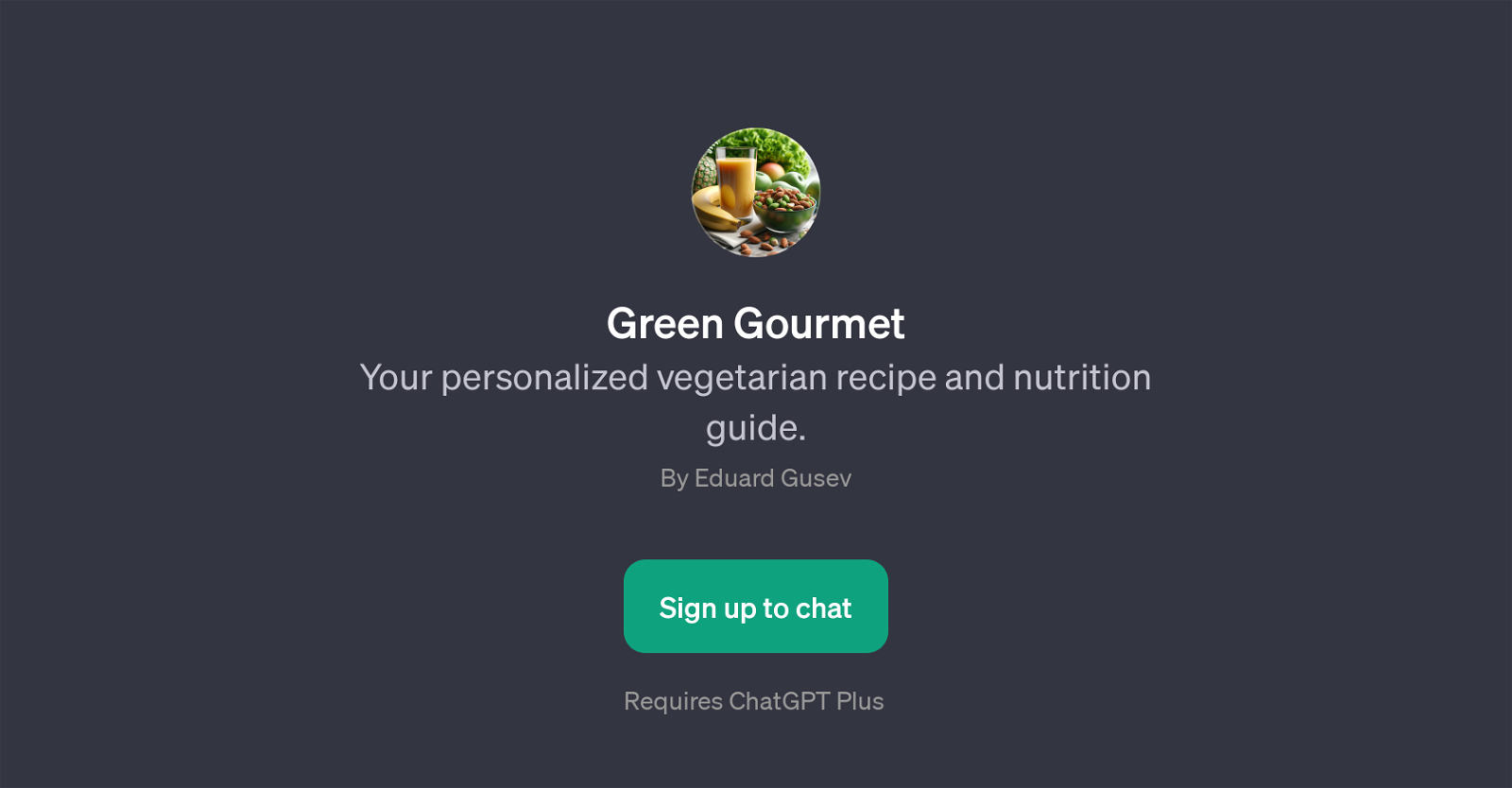 Green Gourmet website