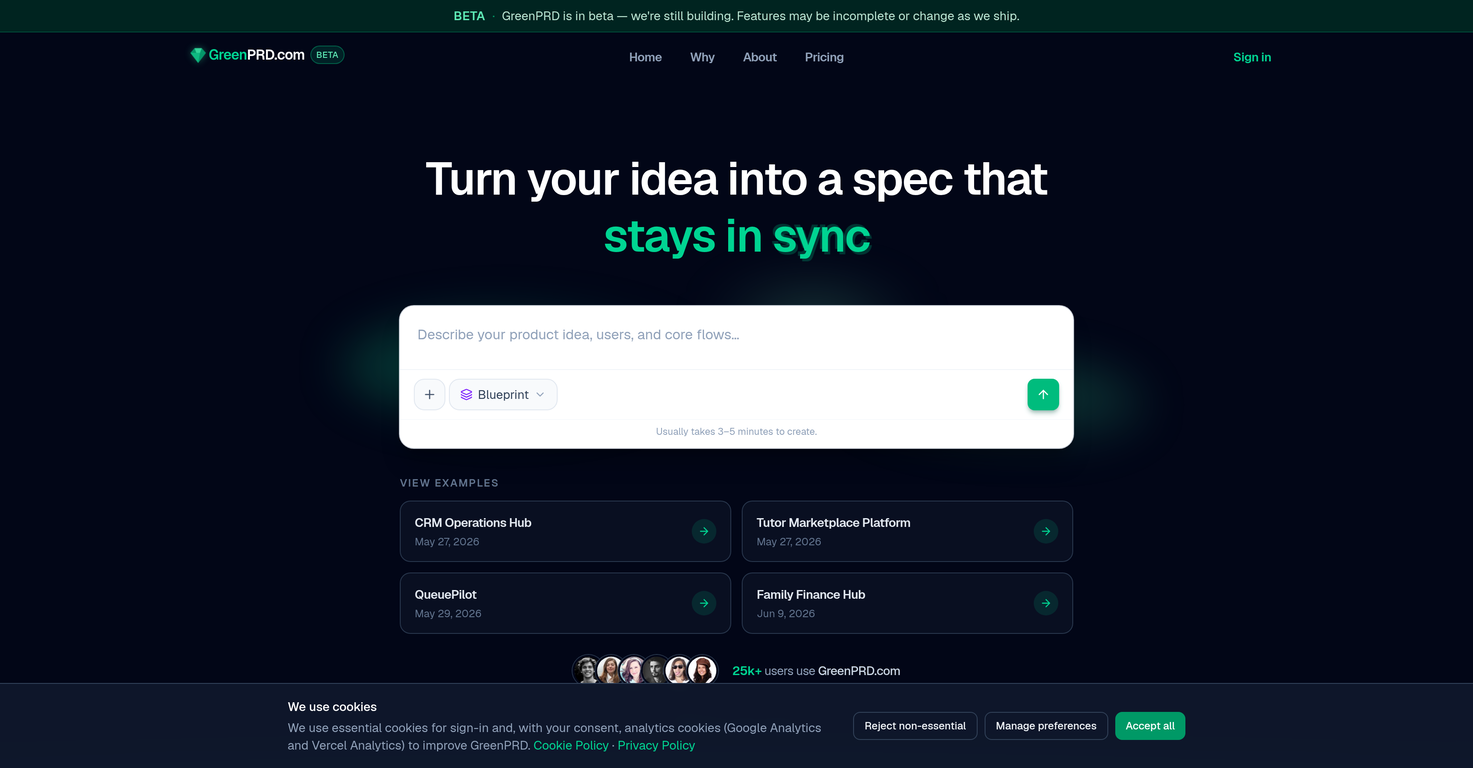 GreenPRD website