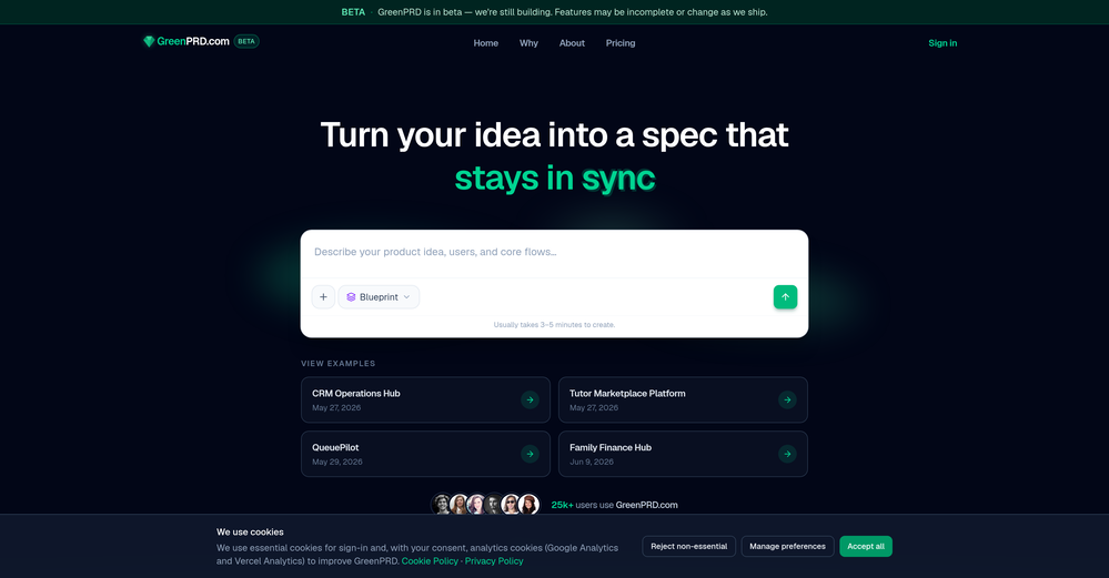 GreenPRD website