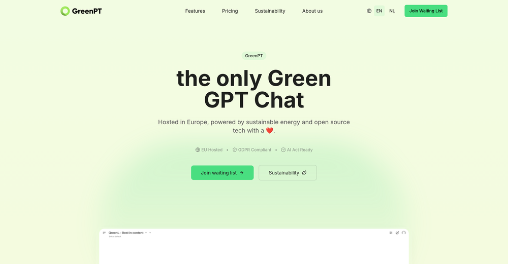 GreenPT website