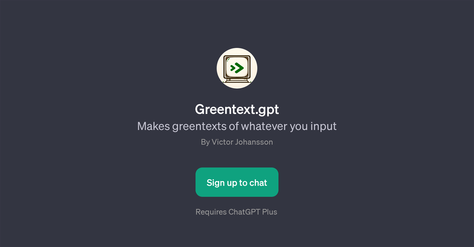 Greentext.gpt website