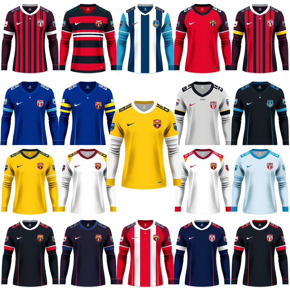 Grid of 12 long sleeve jersey templates website