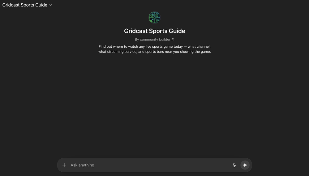 Gridcast Sports Guide website