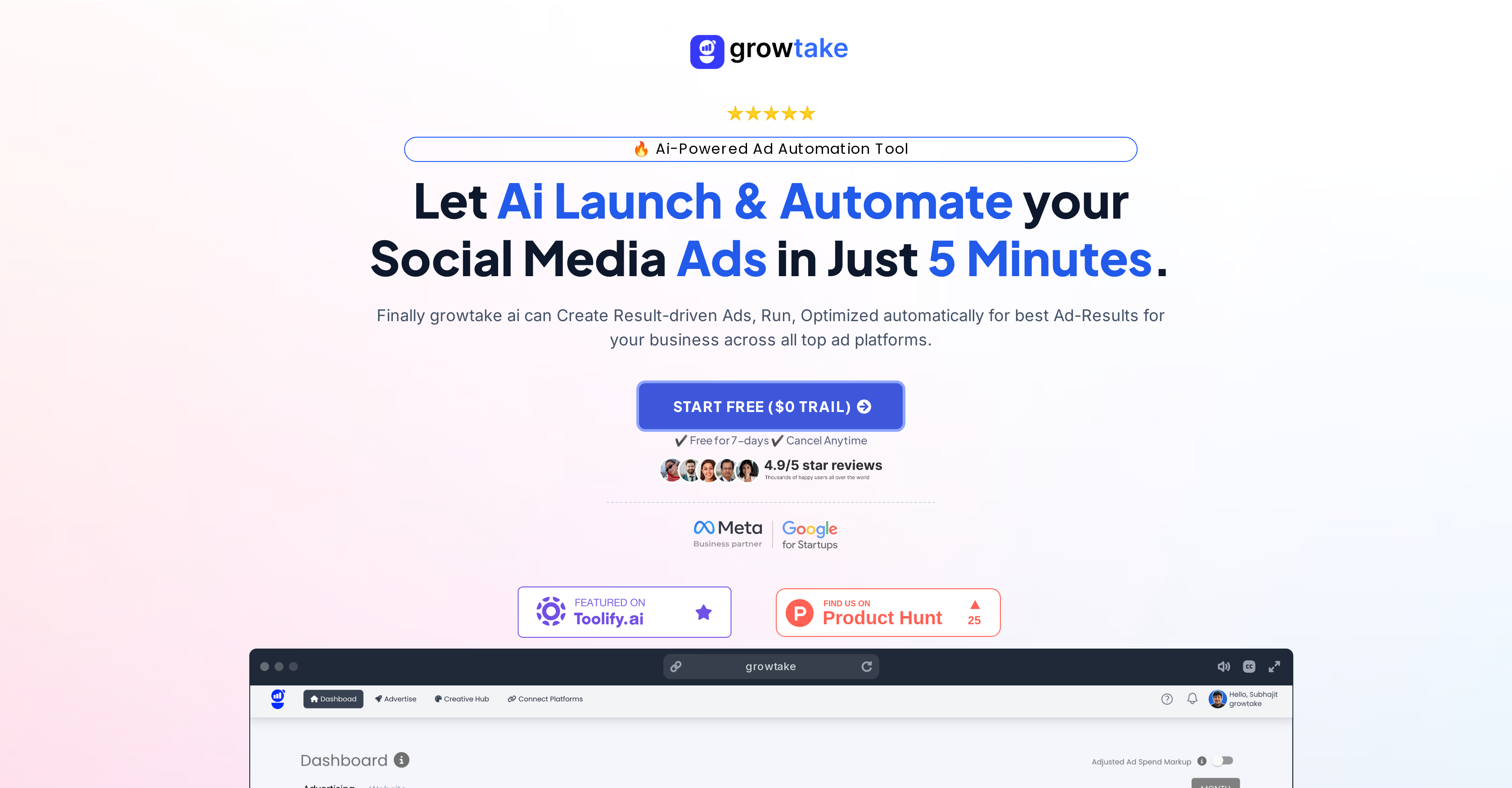 Growtake AI Ads preview