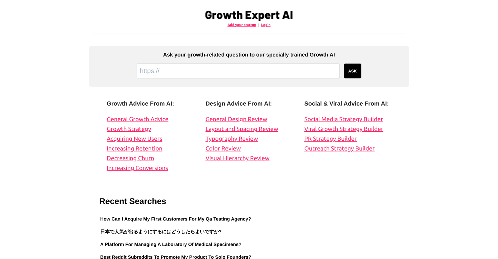 GrowthExpert website