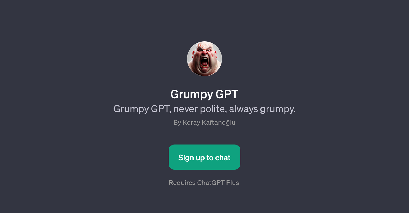 Grumpy GPT website