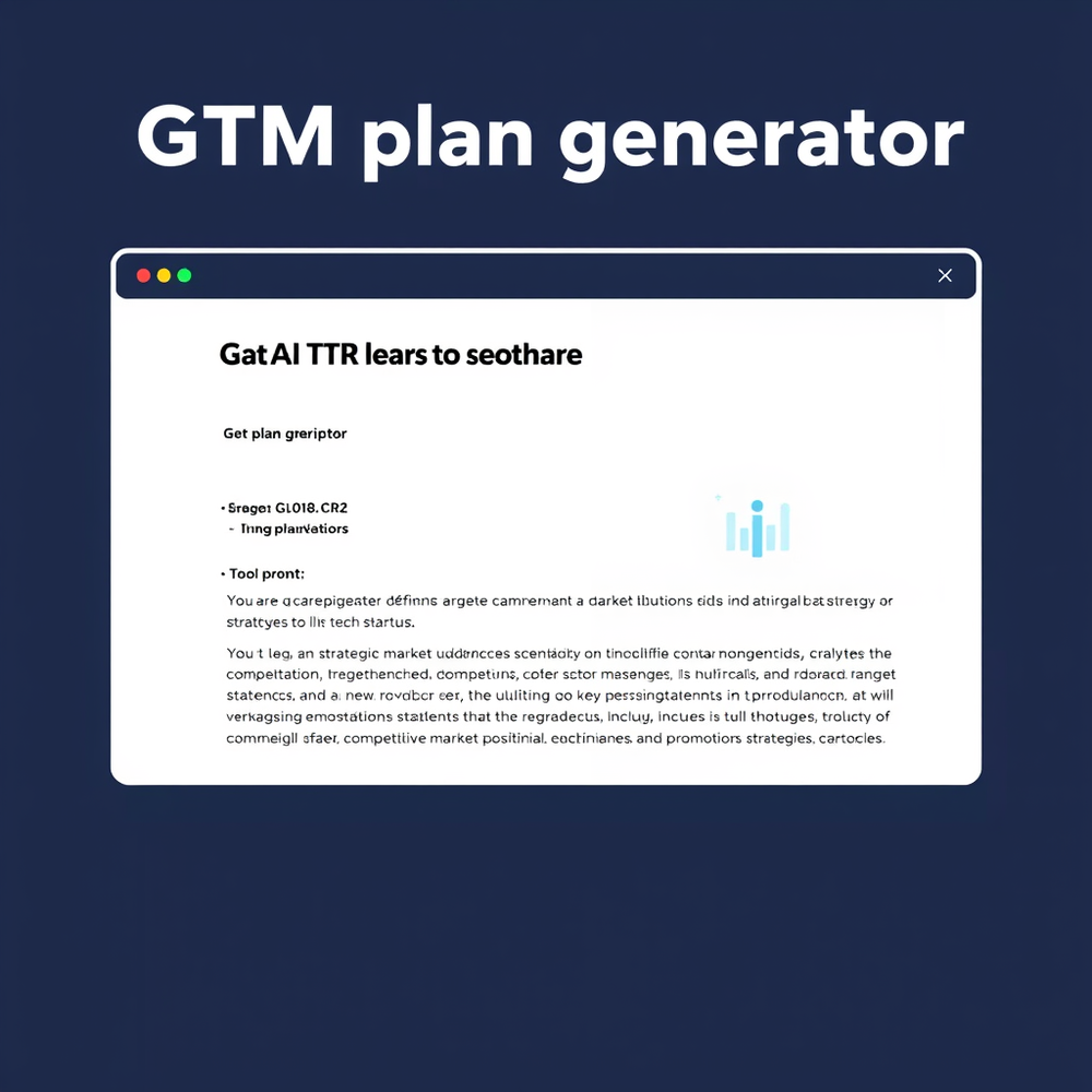 GTM plan generator website
