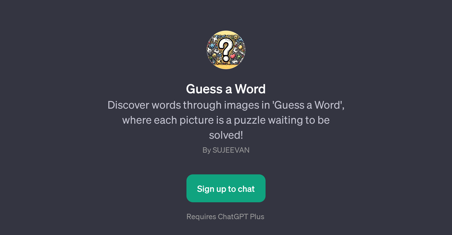Guess a Word website