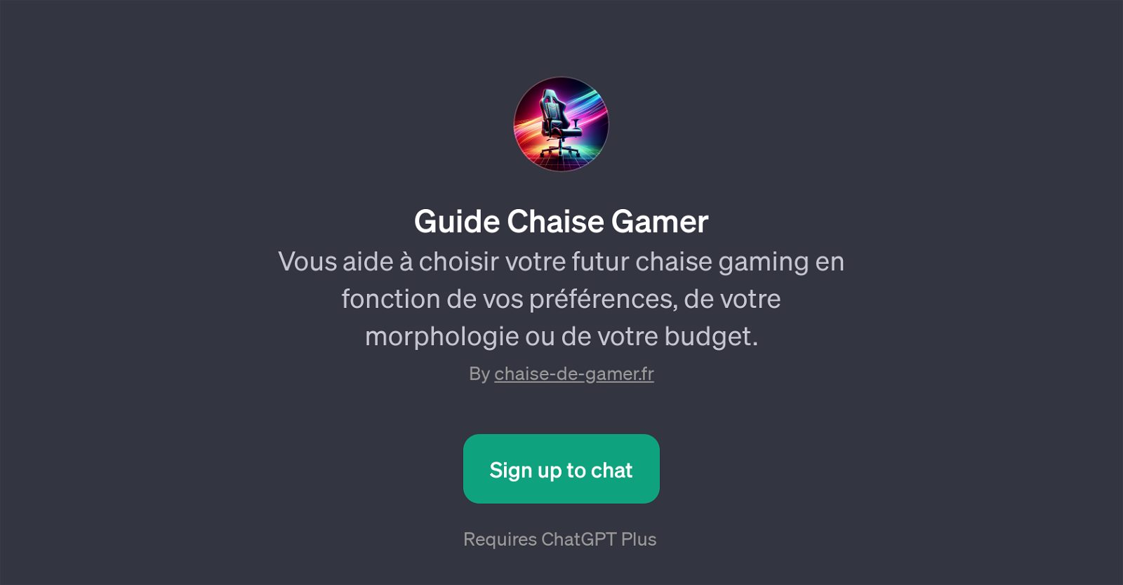 Guide Chaise Gamer website