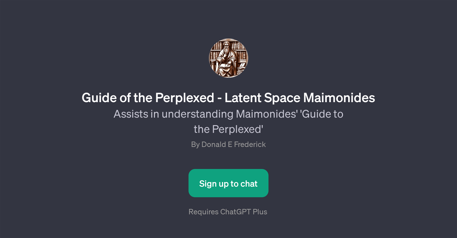Guide of the Perplexed - Latent Space Maimonides website