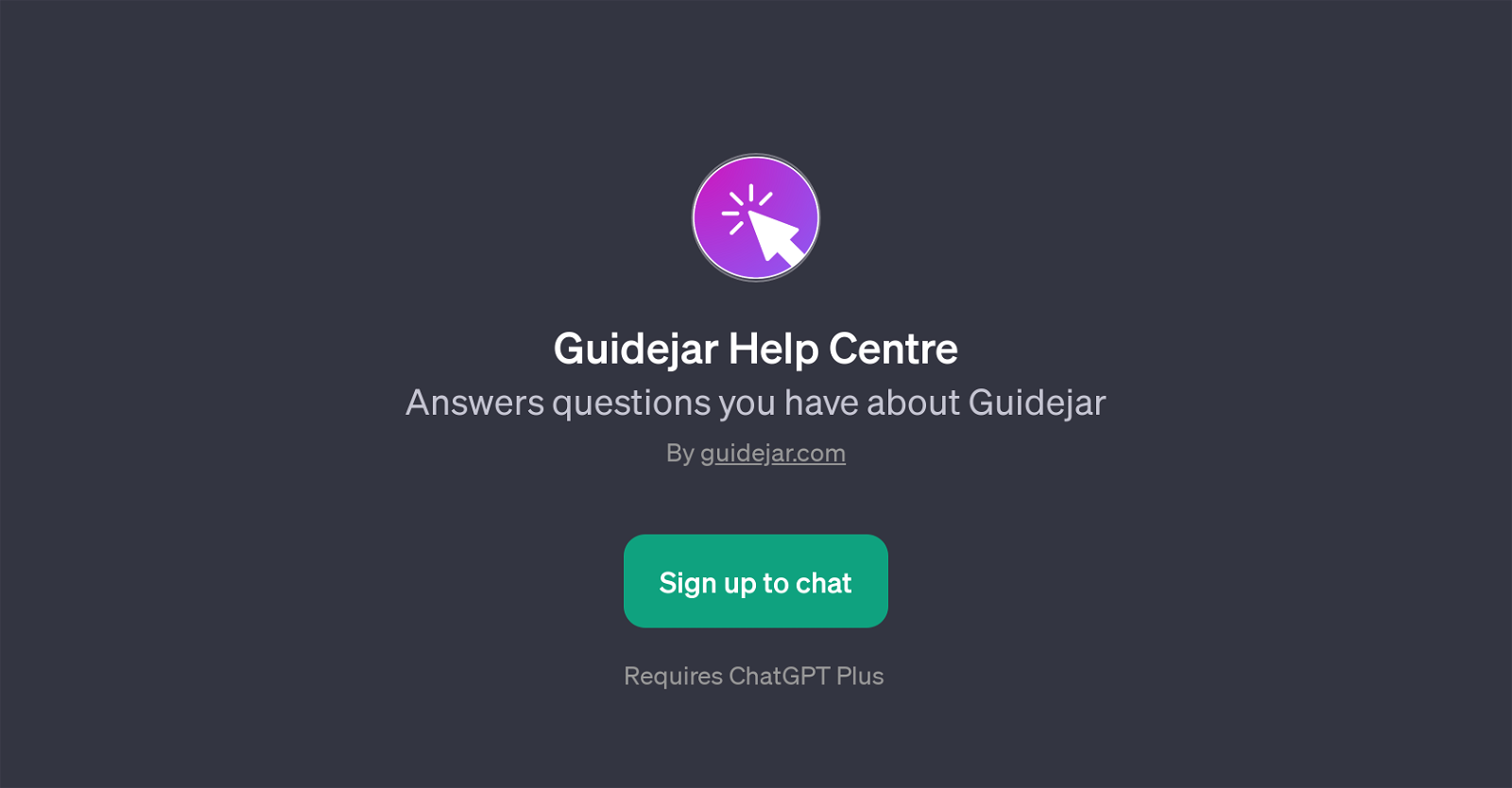 Guidejar Help Centre website