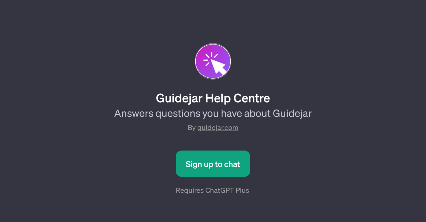 Guidejar Help Centre website