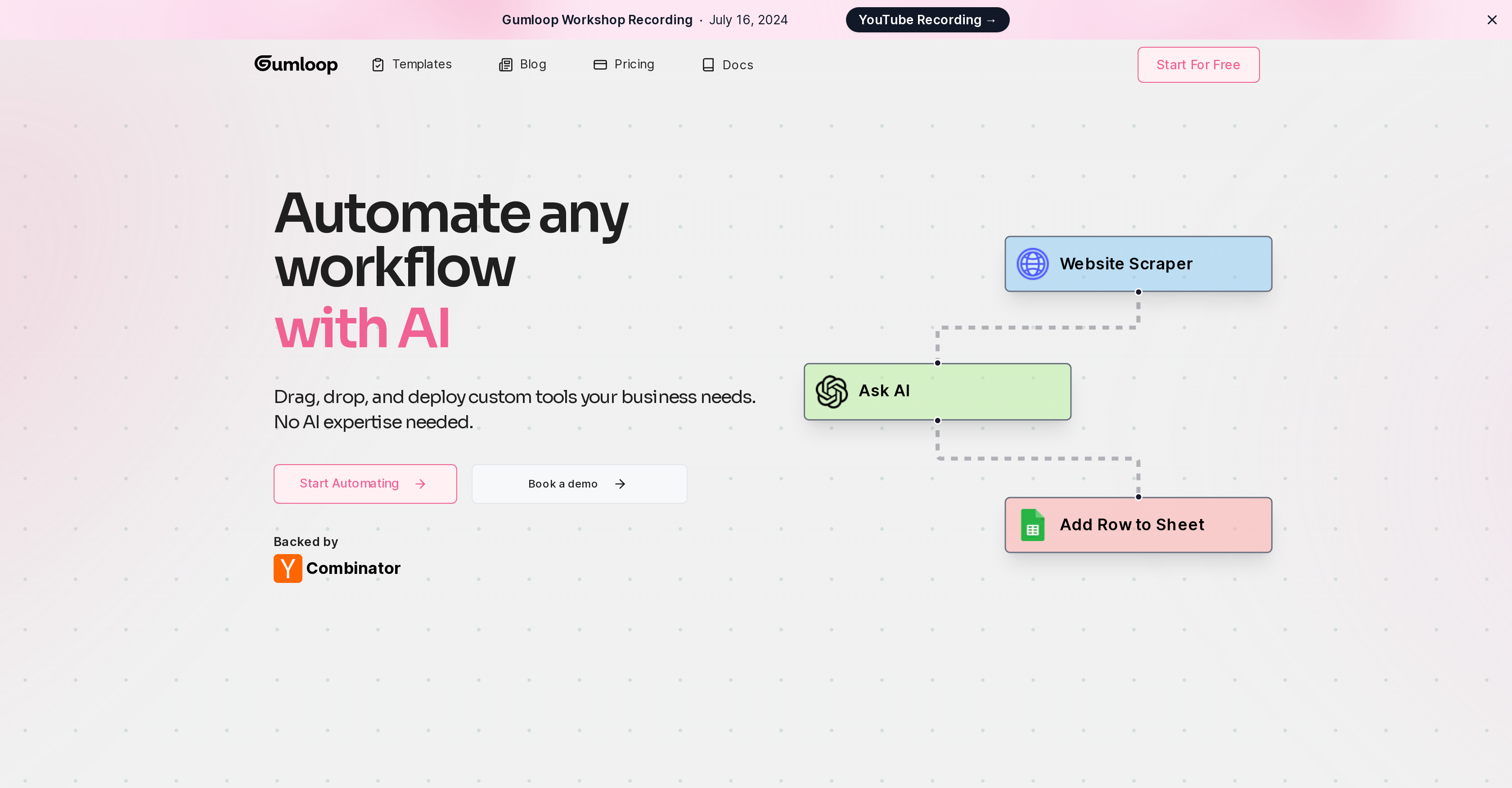 Gumloop - AI Tool For Workflow automation