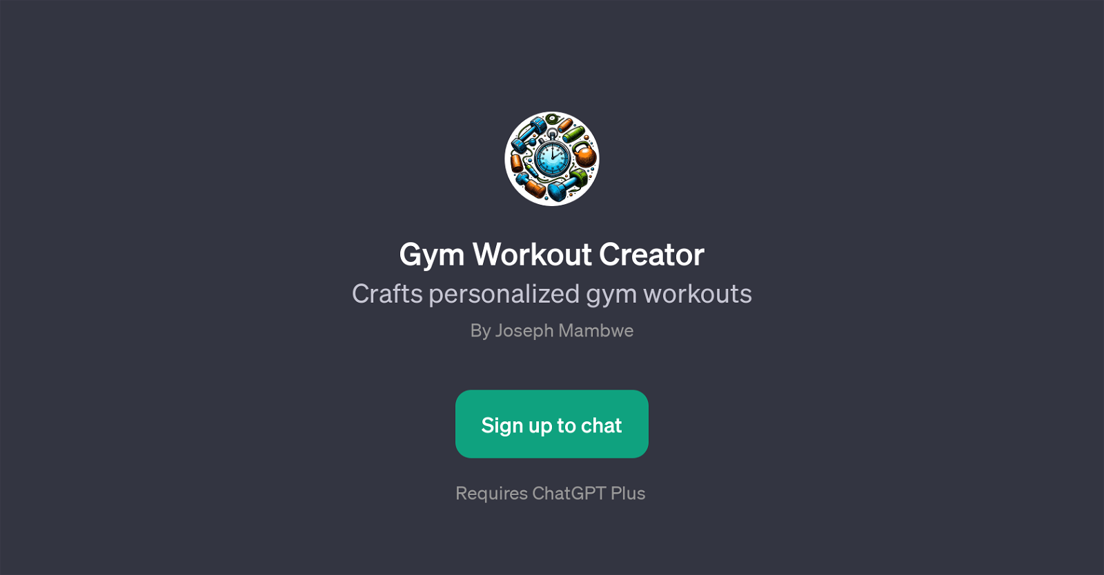 Gym Workout Creator website