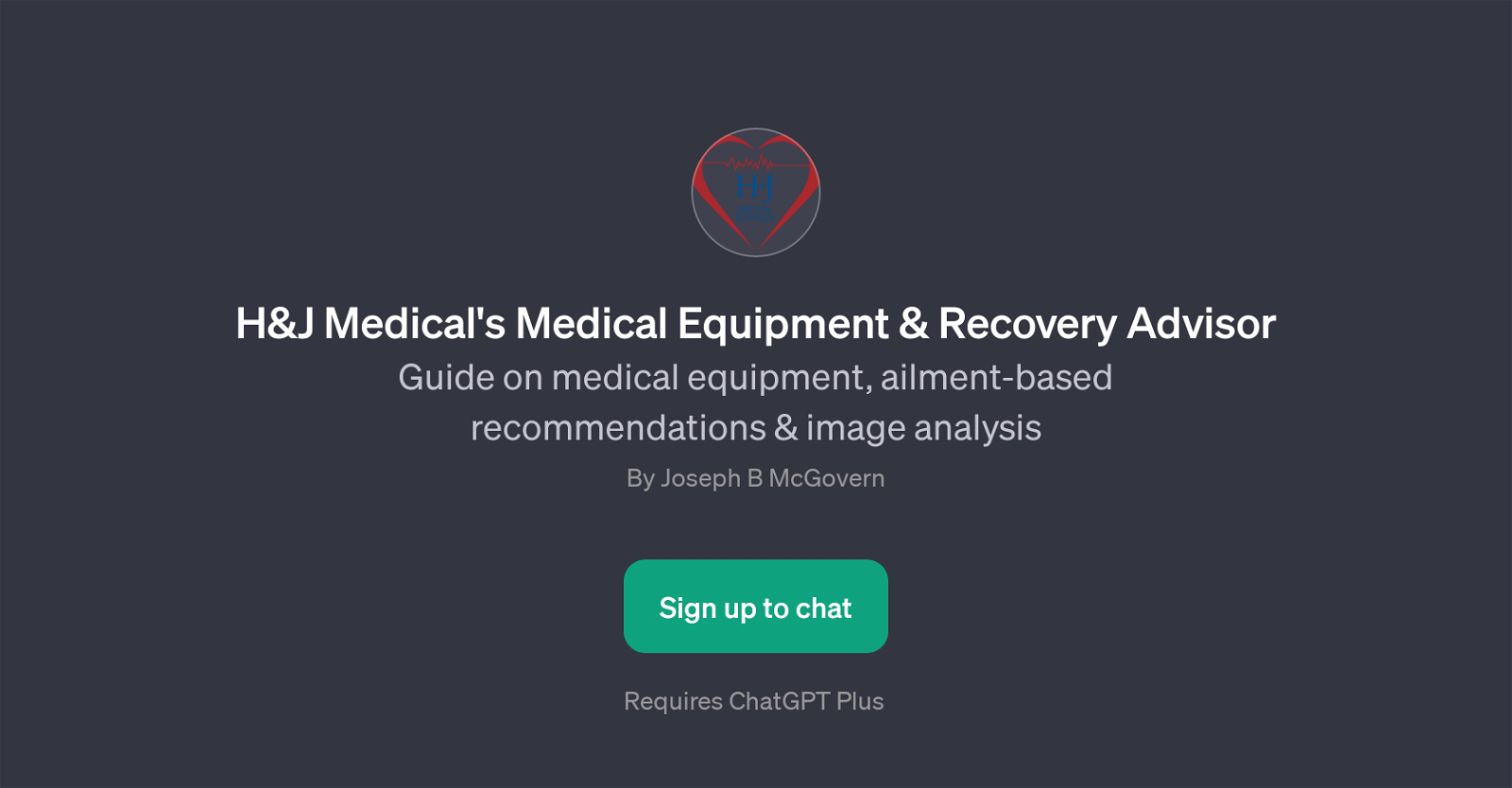 H&J Medical's Medical Equipment & Recovery Advisor website