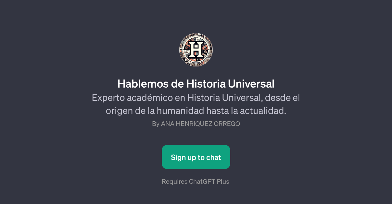 Hablemos de Historia Universal website
