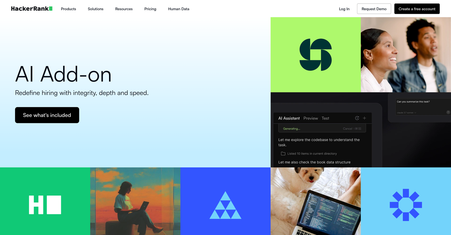 HackerRank AI website