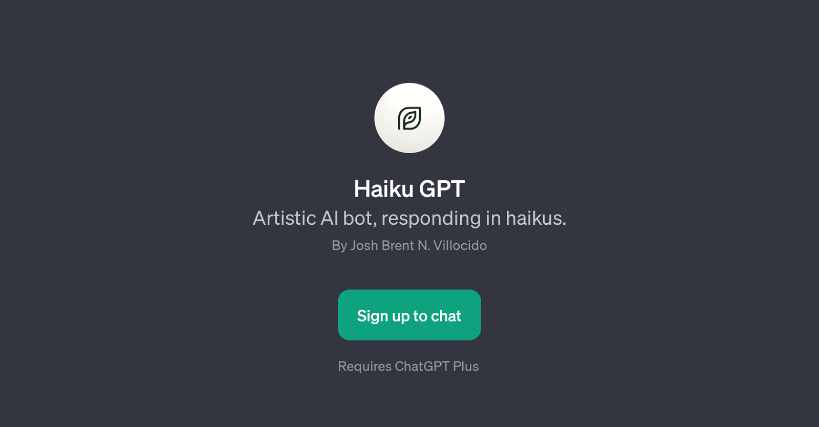 Haiku GPT website