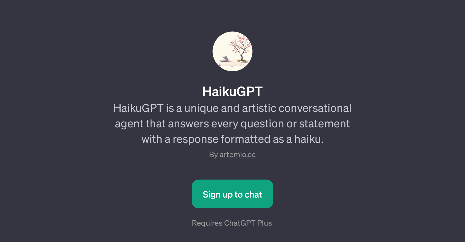 HaikuGPT website