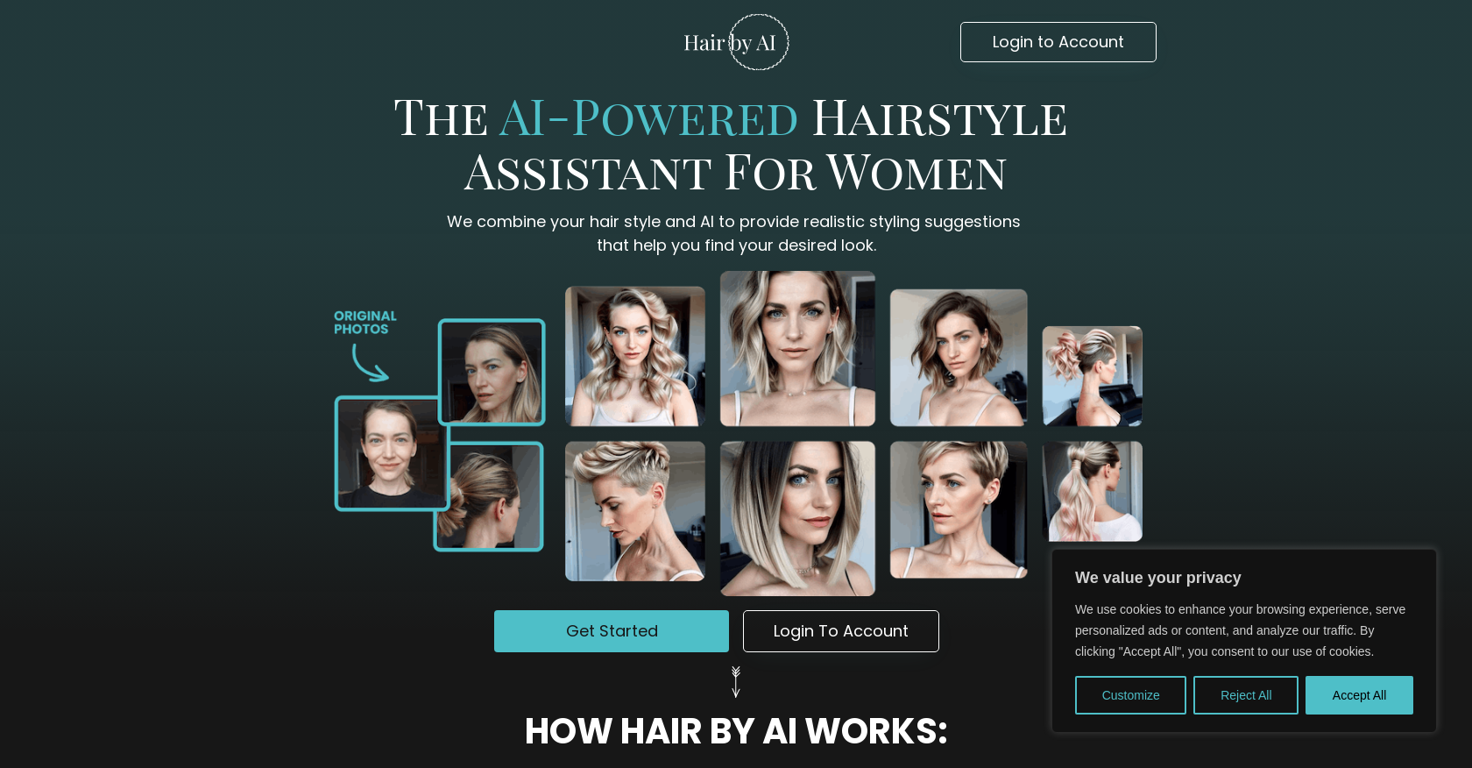 Hair by AI website